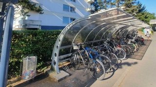 Travaux d'agrandissement de l'abri à vélo de Pont-Céard